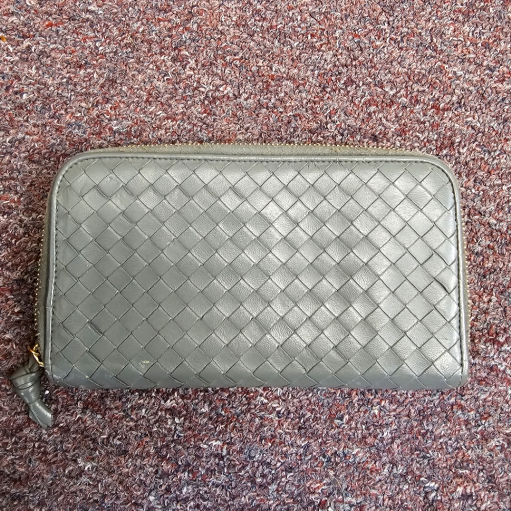 Bottega Veneta wallet intrecciato zip around wallet